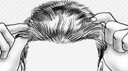 Align the front hairline to the correct position